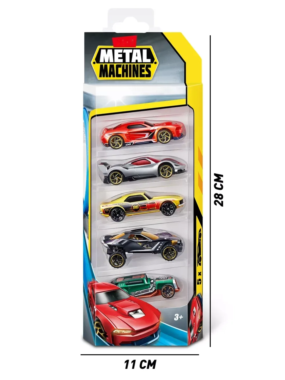 Набор машинок 5 шт инерционных металл+пластик