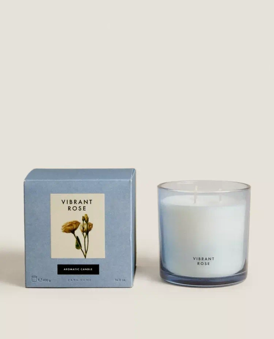 ZARA HOME АРОМАТИЧЕСКАЯ СВЕЧА VIBRANT ROSE (400 Г)