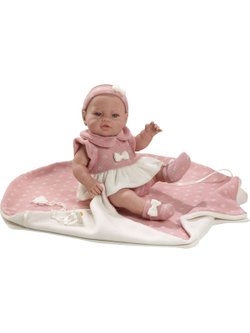 Кукла Berbesa виниловая 42см RECIEN NACIDO с пледом (5109K)