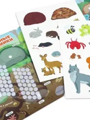 Плакат с липучками. Лесные домики