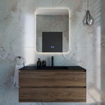 Тумба под раковину Vincea Luka 1000 подвесная, 2 выкатных ящика soft-close, C.Oak