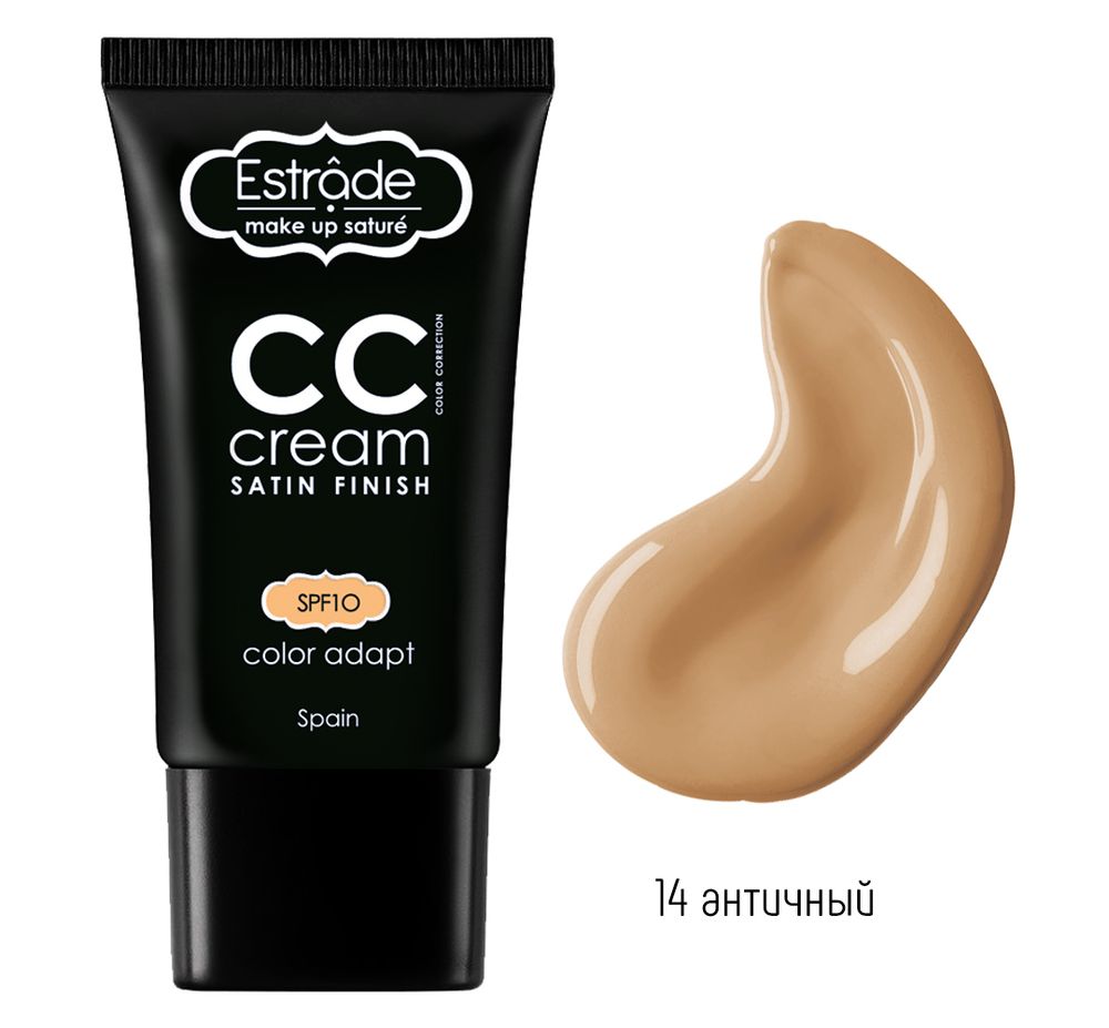 Estrade Крем тональный СС Cream Satin Finish, тон №14, Античный, 25 мл