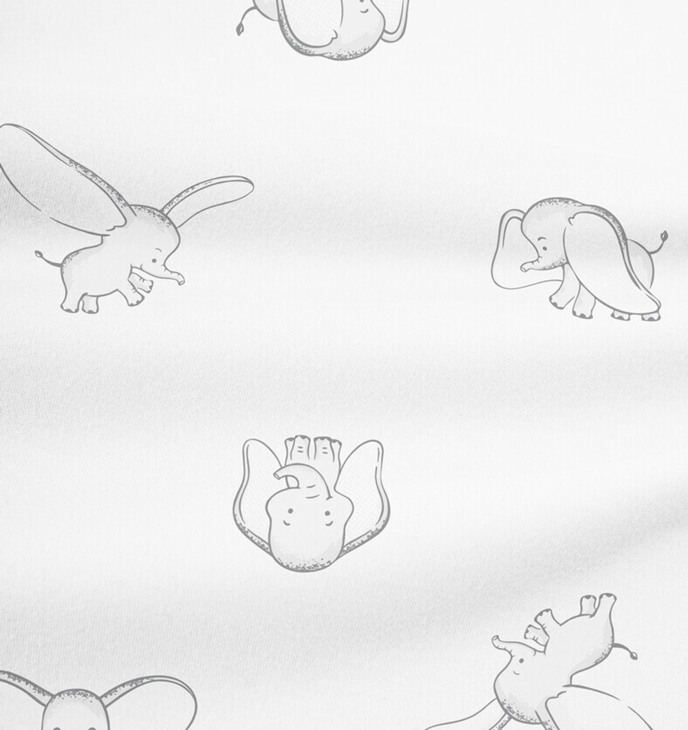 Простынь для кроватки Ellipsebed (ушастые слоники, трикотаж)