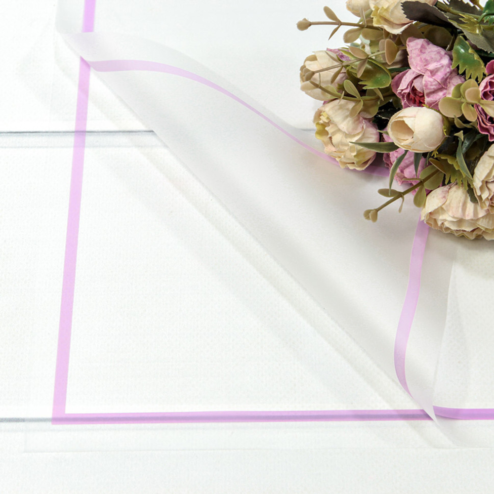Пленка В листах 20 шт 57 х 57 см с цветной рамкой (Сиреневый)