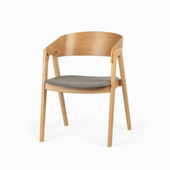 Стул Prerogative деревянный и светло-серая ткань