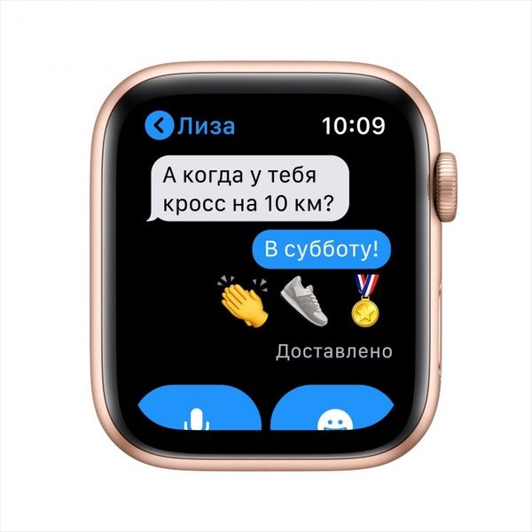Часы Apple Watch Series 6 GPS 44mm Aluminum Case with Sport Band Золотистый/Розовый Песок (M00E3)