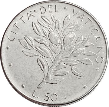 50 лир 1975 Ватикан