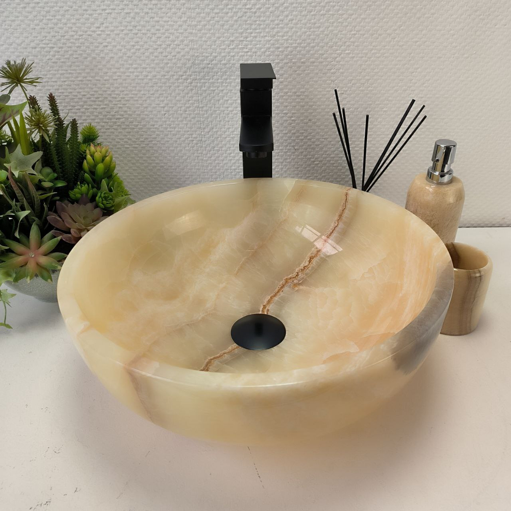 Раковина из оникса Bowl Yellow TinLip BO-62971 40*40*15 140