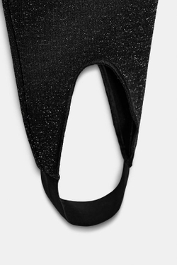 ZARA ЛЕГИНСЫ-ФУЗО ИЗ ЭЛАСТИЧНОЙ ТКАНИ С БЛЕСКОМ, ЧЕРНЫЙ