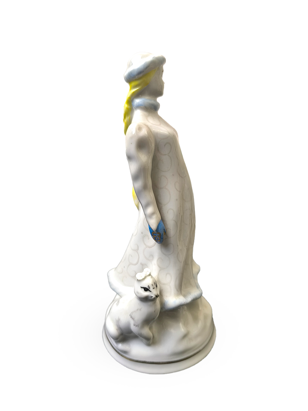 Фарфоровая статуэтка "Снегурочка с зайцем" Барановка