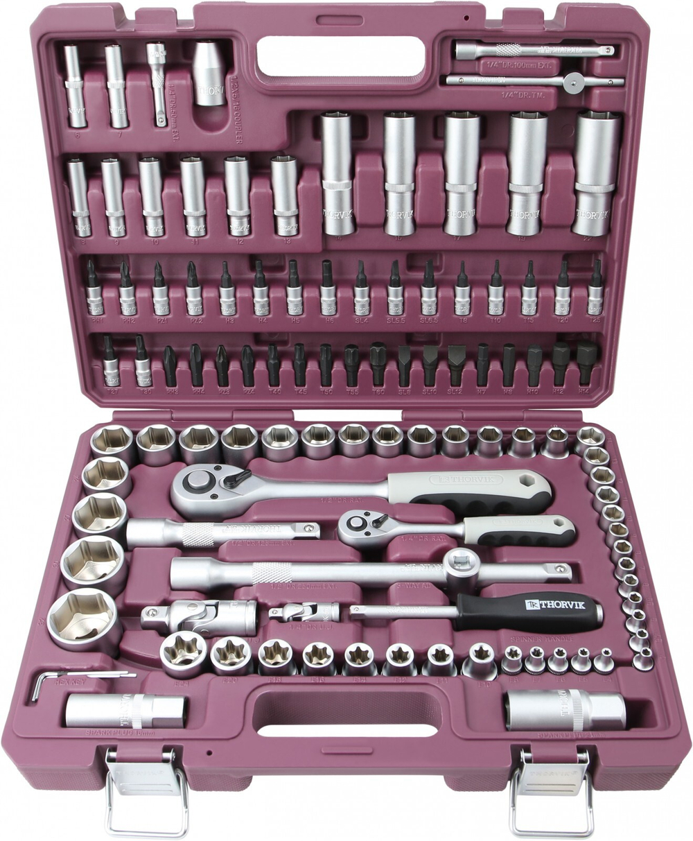 Набор инструмента универсальный 1/4", 1/2"DR TS108