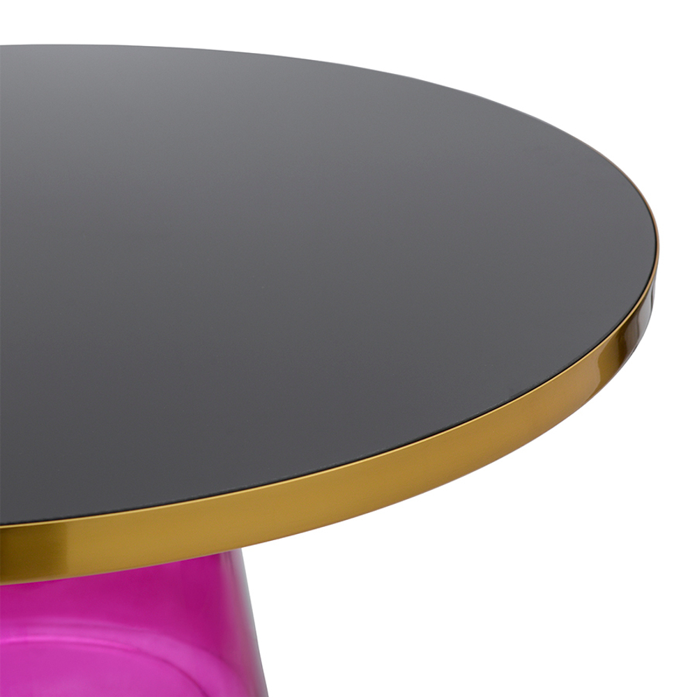 Столик кофейный Berg Odd 75см черный/фиолетовый