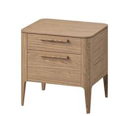 Тумба прикроватная Type 2 ящика ширина 50 см, массив дуба (натуральный дуб)