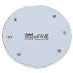 ULM-F40-6W-4200K-DIM SENSOR IP20 WHITE Светильник светодиодный накладной. ультратонкий с бесконтактным выключателем. диммер. набор из 3-х шт. Круглый. D85х6.5мм. 255Lm. Белый. ТМ Uniel