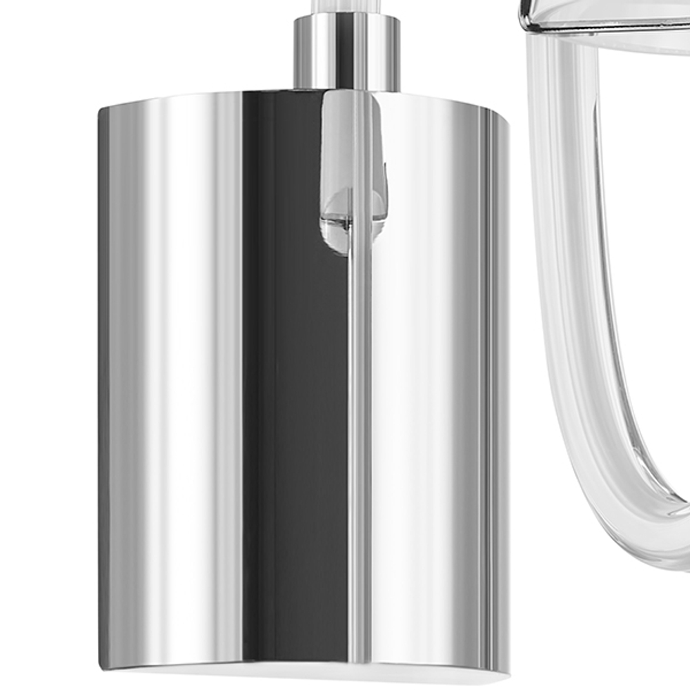 760616 Бра BIANCO 1х40W G9 ХРОМ БЕЛ. стекло