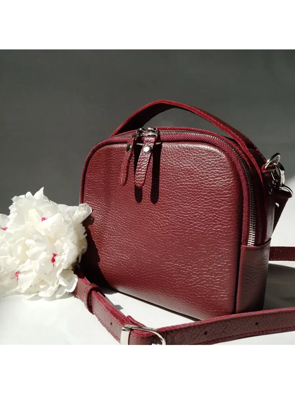 Сумка женская через плечо кросс боди натуральная кожа летняя