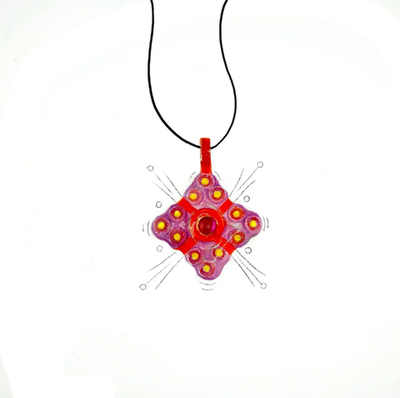 Медальон “Василиа” (роспись и п/д камни)