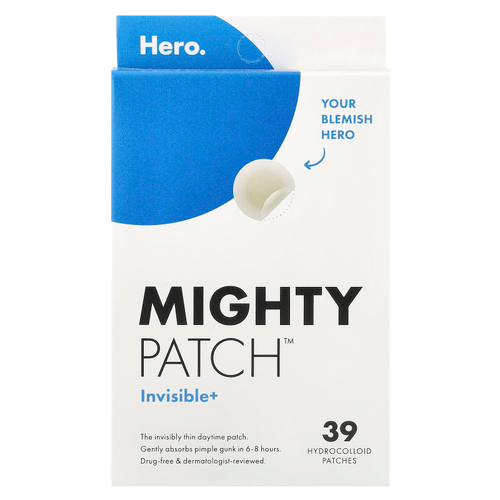 Hero Cosmetics, Mighty Patch ™ Invisible +, 39 гидроколлоидных пластырей
