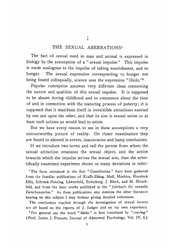 Three Contributions to the Sexual Theory | Sigmund Freud