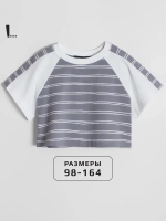 Футболка для девочки укороченная оверсайз