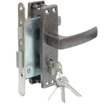 Замок врезной Зенит, ЗВ4-3.04, 00-00000516, ручка в комплект, цилиндровый, серебр