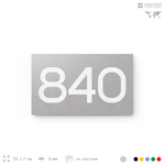 Номер на дверь 840, табличка на дверь для офиса, квартиры, кабинета, аудитории, склада, серая 120х70 мм, Айдентика Технолоджи