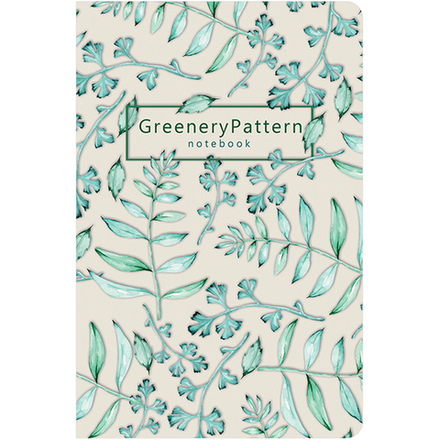 НОВИНКА! Блокнот "Greenery Pattern" А6 96 листов, твердая ламинированная обложка соффтач
