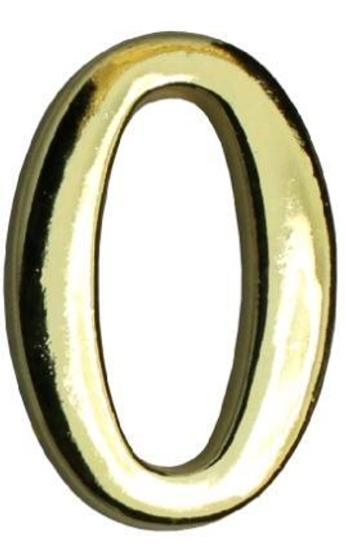 Цифра дверная АЛЛЮР ''0'' метал. на клеевой основе  ЗОЛОТО /5055