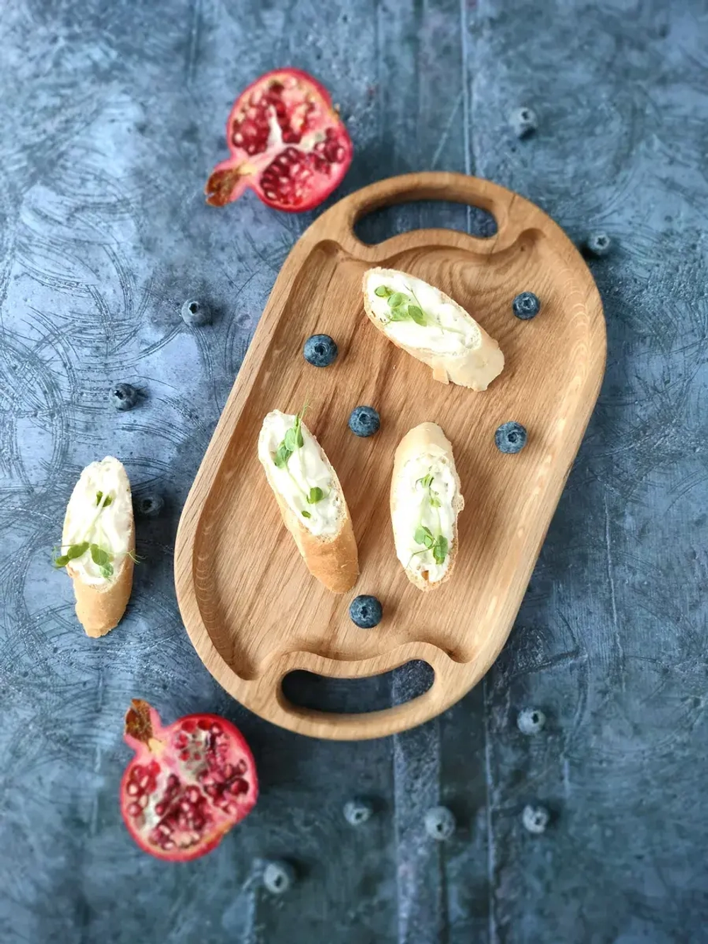 Поднос деревянный из массива дуба