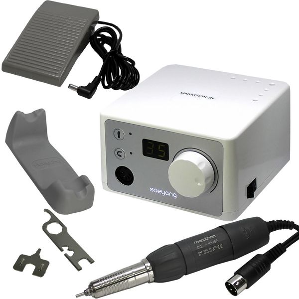 Аппарат для маникюра/педикюра Marathon 3N/H37SP серебристый/черный с педалью