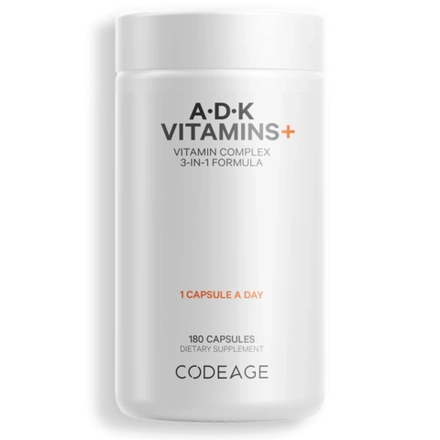 A D K Vitamins+ 180 капсул CodeAge