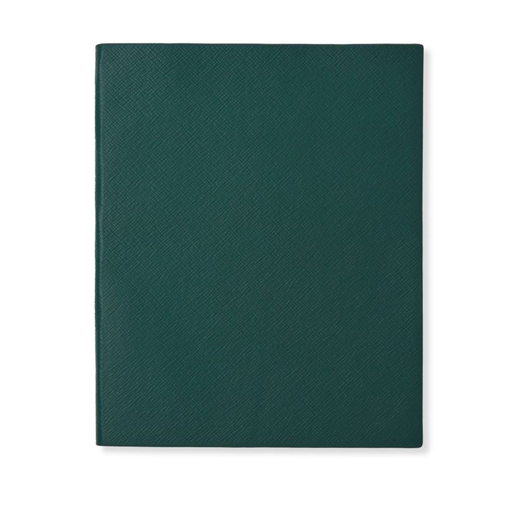 Smythson Блокнот Portobello Notebook in Panama, Black (бежевый)