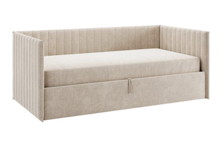 Кровать с подъемным механизмом Твикс (Софа) 90х200 см (капучино, галька, графит, латте, мята, нежно-розовый, пудра(велюр)