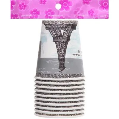 Стакан бумажный 0,2л в наборе 10 шт «Париж»