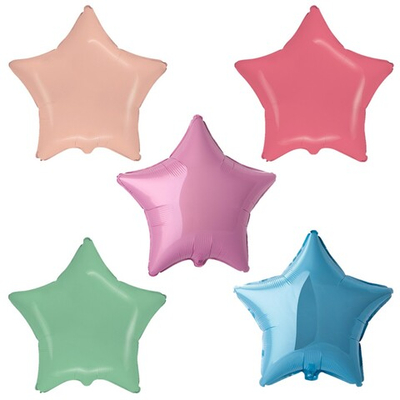 Фольгированный шар-звезда, пастель, в ассортименте, 46 см