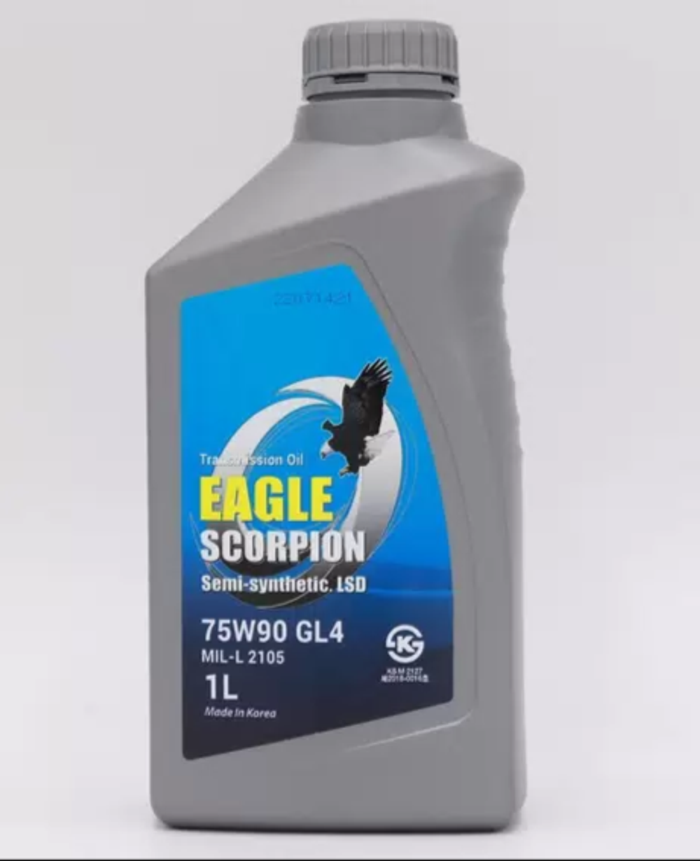 Масло трансмиссионное EAGLE SCORPION Gear Semi-Syn Oil 75W90 API GL-4, 1L