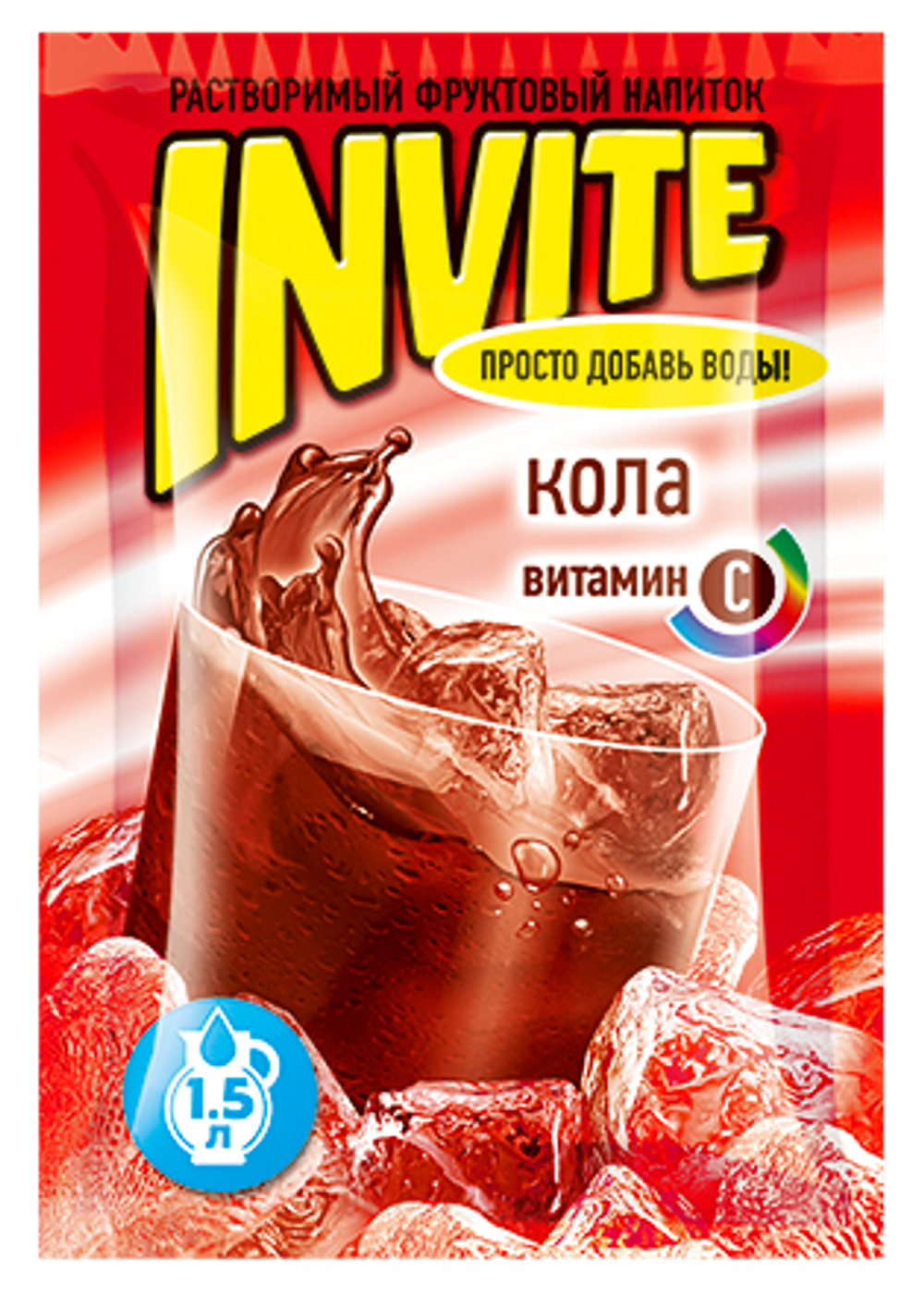 Растворимый напиток Invite кола 9гр 24шт*8бл