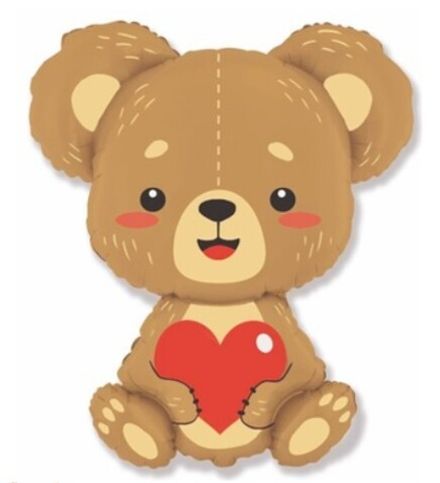 Фигура "Мишка с красным сердцем"