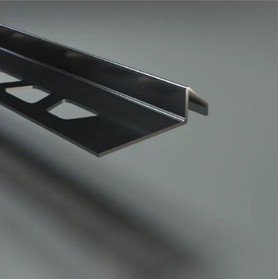 Наружный профиль для керамической плитки ZKSF, нержавеющая сталь шлифованная