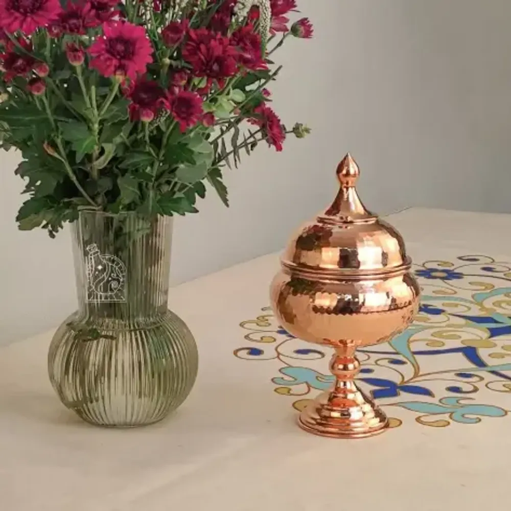 Медная конфетница на ножке Exirmes 30220345 Иран Медная конфетница на ножке Exirmes 30220345 Иран