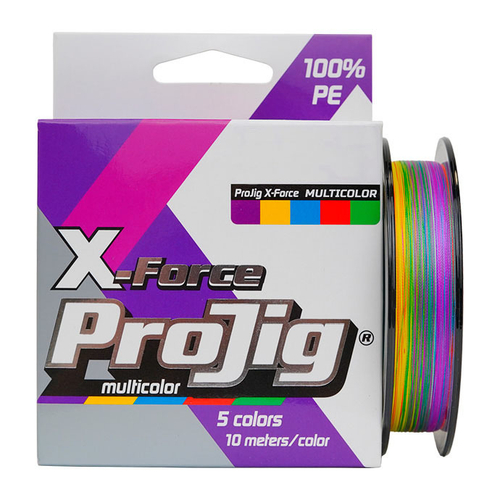 Шнур ProJig X-Force Multicolor 0,16 мм., 11,0 кг,  100 м,