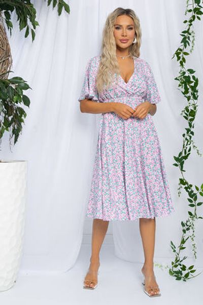 Платье Селена (розовые цветы) П13101-8М LT Collection (Акция)