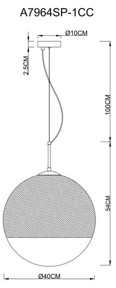Подвесной светильник Arte Lamp Jupiter Chrome A7964SP-1CC