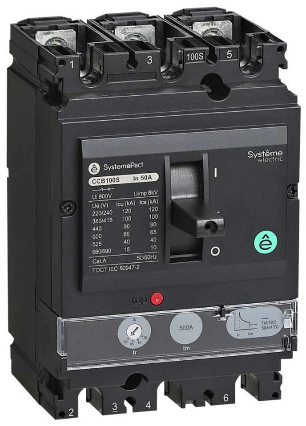 Автоматический выключатель в литом корпусе  Systeme Electric SPC100F025L3DF