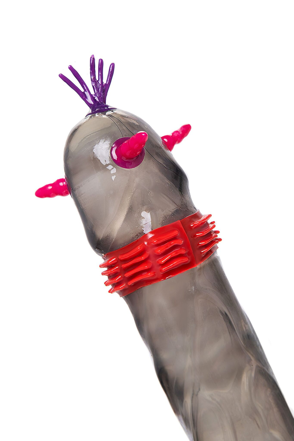 Черный стимулирующий презерватив «Болт на 32» с ароматом вишни - 1 шт. (Цвет: черный)