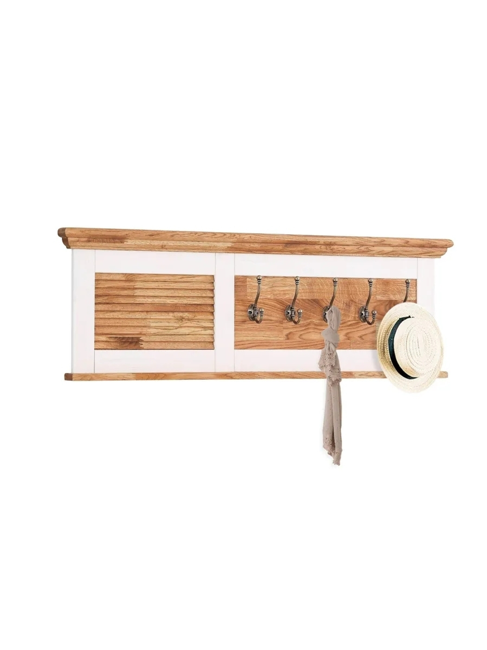 Вешалка для одежды Асти, вешалка в прихожую из МДФ и дуба