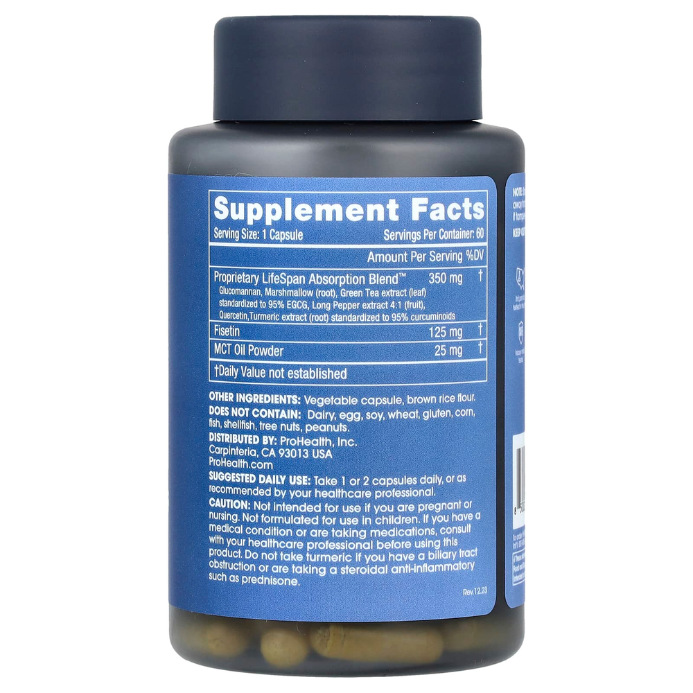 ProHealth Longevity, Fisetin Pro Longevity Plus, 60 капсул