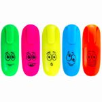 Текстовыделитель ЮНЛАНДИЯ "НЕОНЧИКИ", мини, АССОРТИ В ПЛАСТИКОВОЙ БАНКЕ, линия 1-5 мм, 151766