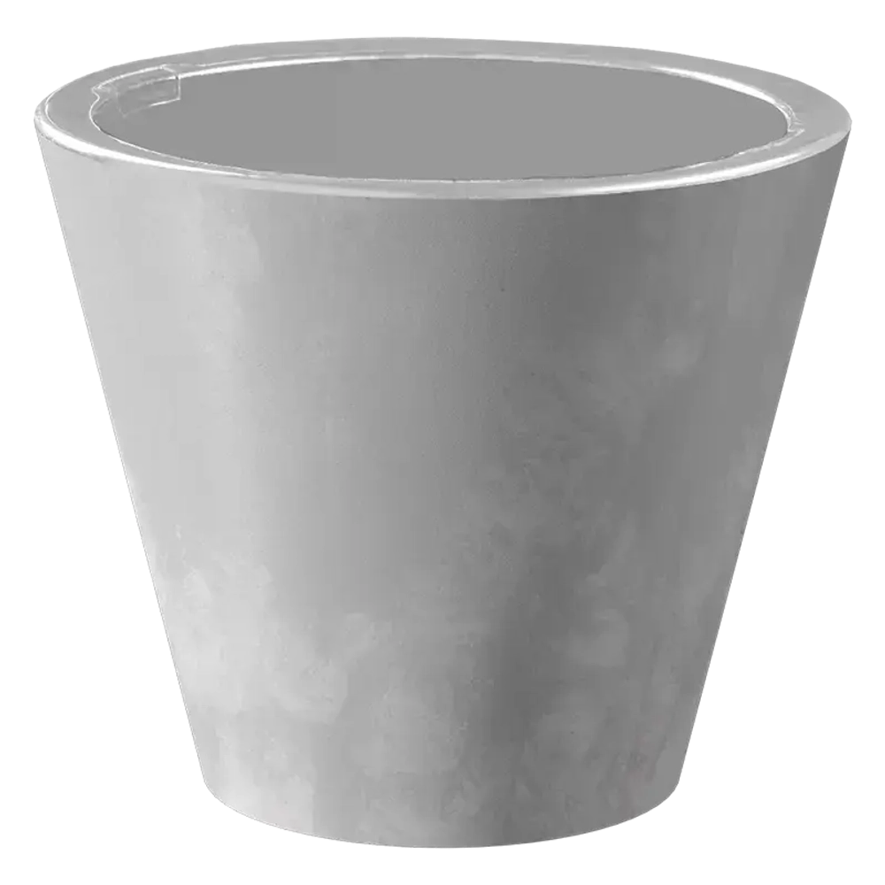 Кашпо для цветов пластиковое 3л d-19 см «Классика» Бетон