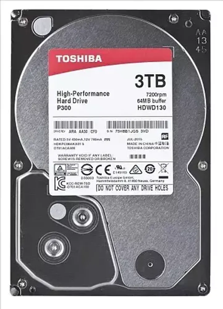 HDD desktop Toshiba P300 (3.5&quot; 3TB, 7200RPM, 64MB, NCQ, AF, SATAIII), bulk